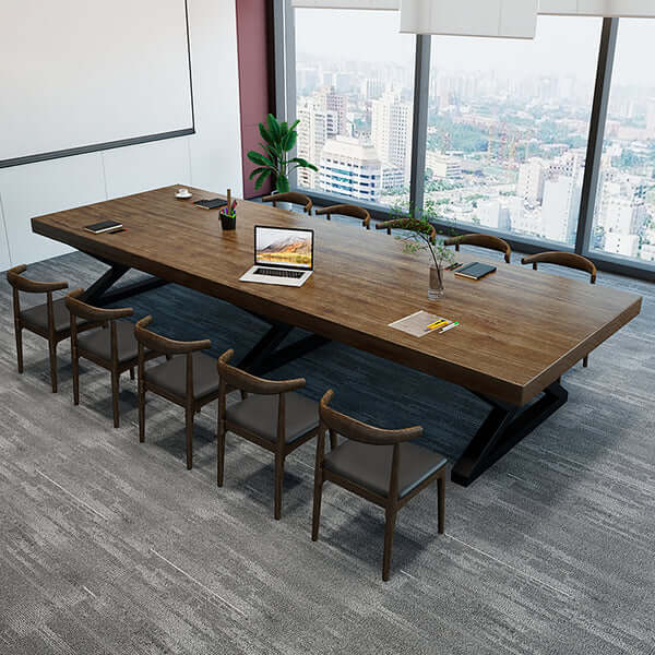 Oak Meeting Table Rectangular Wood Meeting Table ANZHAP-HYZ-7200-mainpictures 4