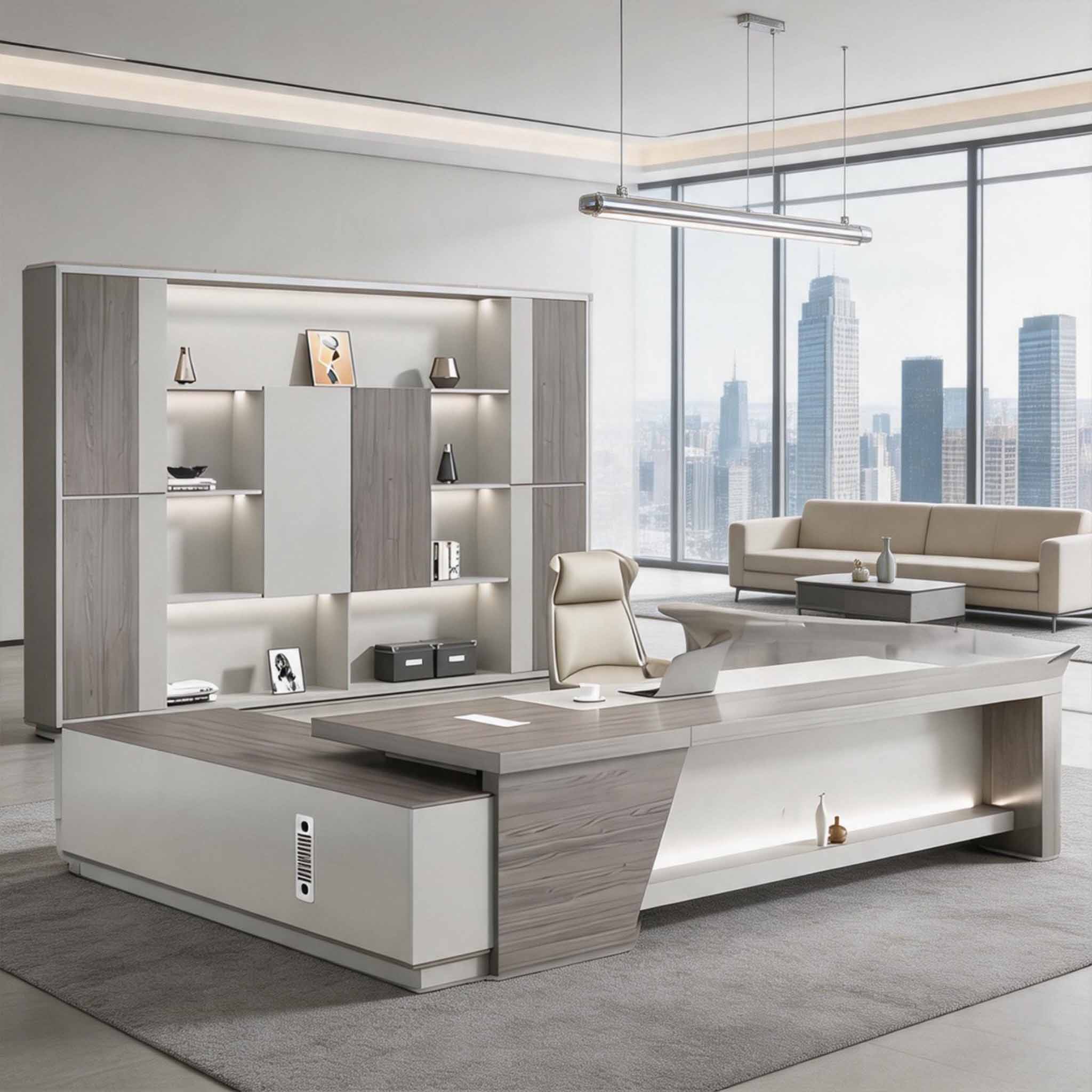 Office Desk with Return - Professional Boss Office Desk ANZHAP-LBZ-040-24-mainpictures 7 3