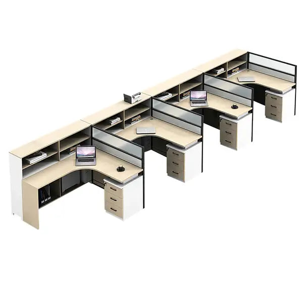 Professional L-Shaped Shared Office Desk - Flex Workstation ANZHAP-BGZ-2013-mainpictures 127