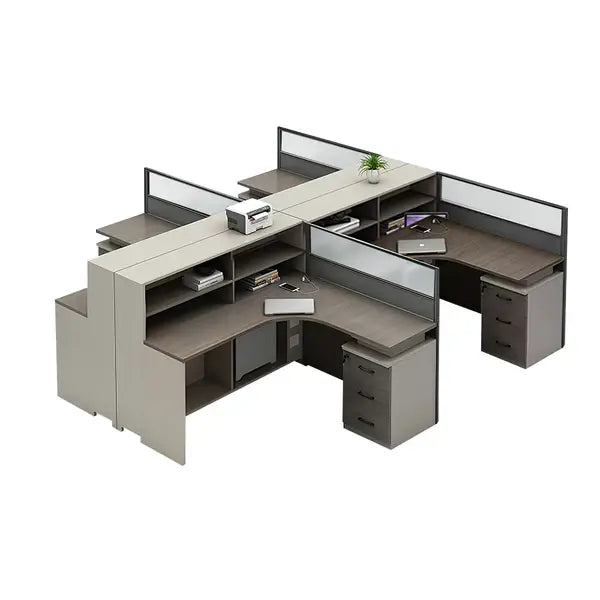 Professional L-Shaped Shared Office Desk - Flex Workstation ANZHAP-BGZ-2013-mainpictures 146