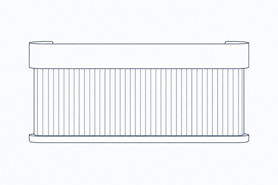 Rounded Slatted Straight