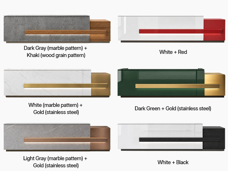 Minimalist Office Reception Desk for Professional Workspaces - Color Options