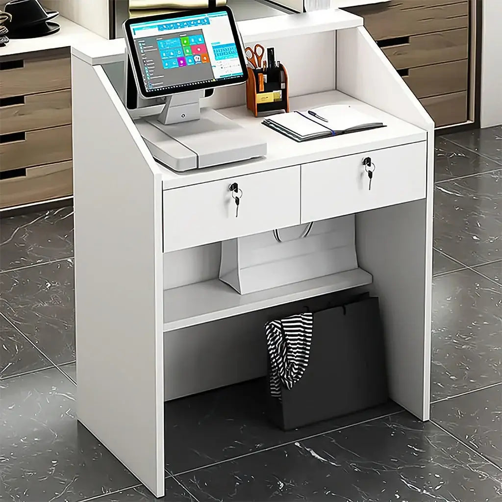Small Wood Reception Desk Compact Space-Saving Salon Welcome Desk ANZHAP-JDT-1062-mainpictures 8