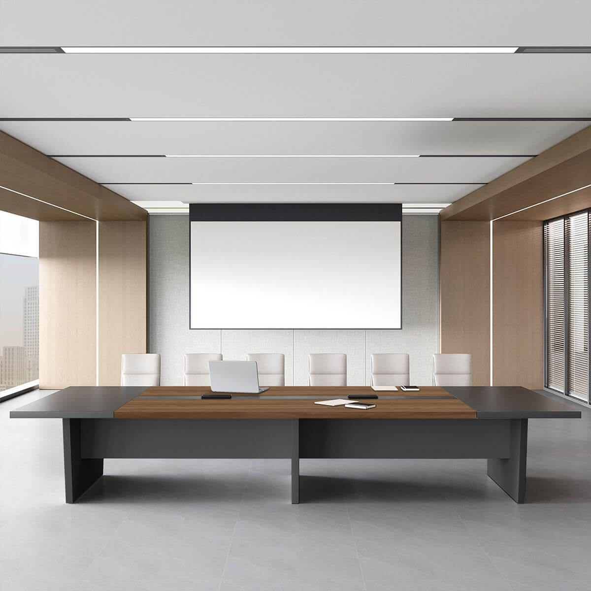 Stylish Two-Tone Meeting Table for Collaborative Workspaces - ANZHAP HYZ-2038 Main picture 9